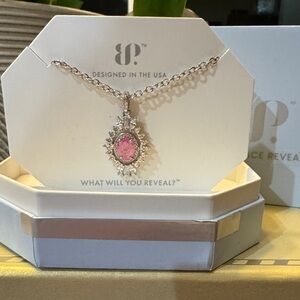 Bomb Party OG Necklace Rhodium Pink Ice Crystal 2025